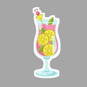 Vacation Cocktail Drink, 2 inches big, 3/10% off